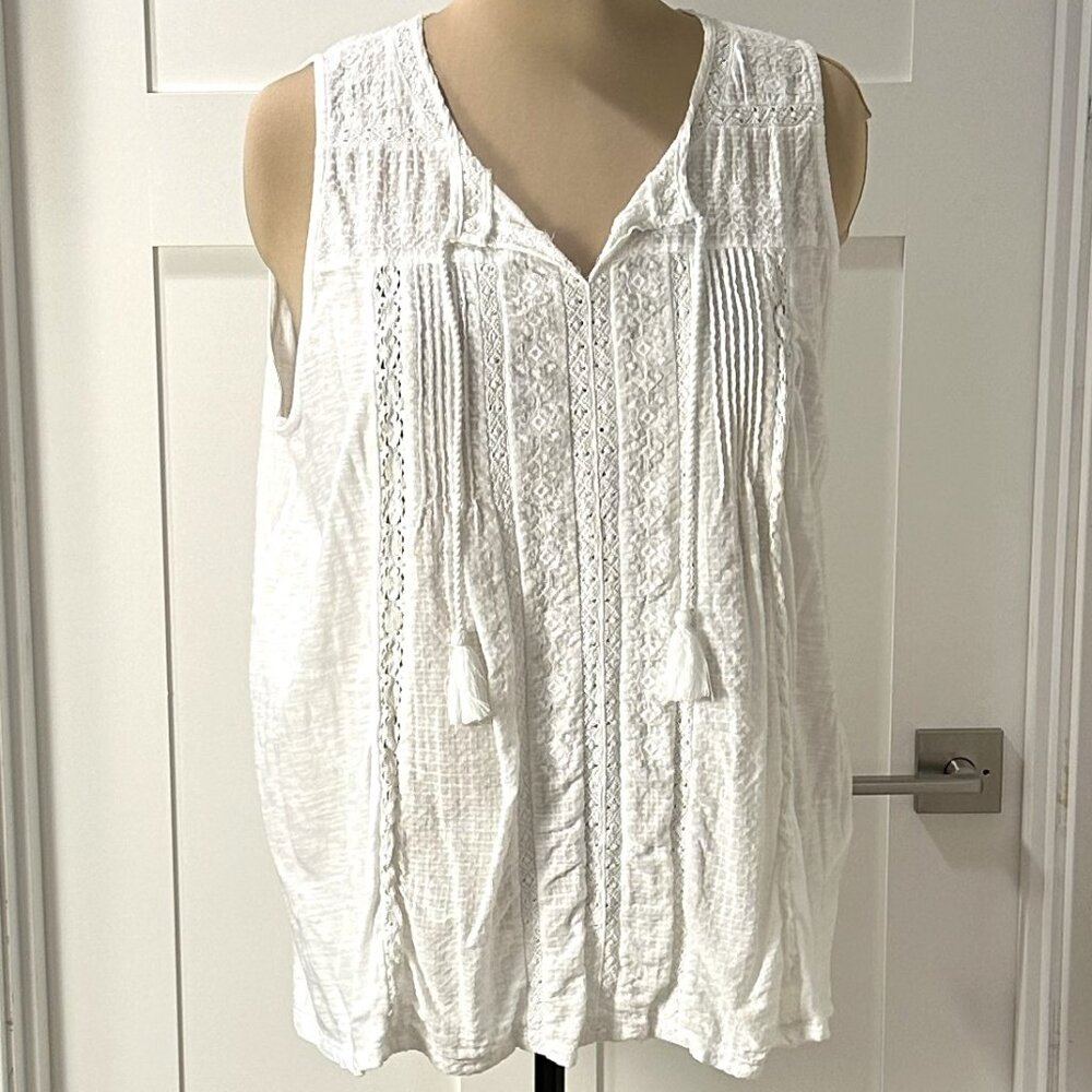 Lucky Brand Sleeveless White Top
